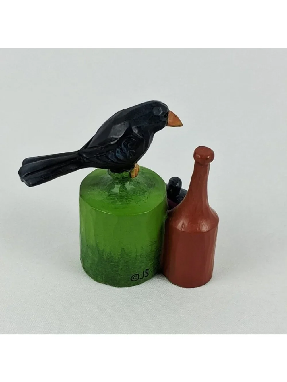 Enesco Jim Shore Heartwood Creek Halloween Potion Bottles Figurine Crow Accent